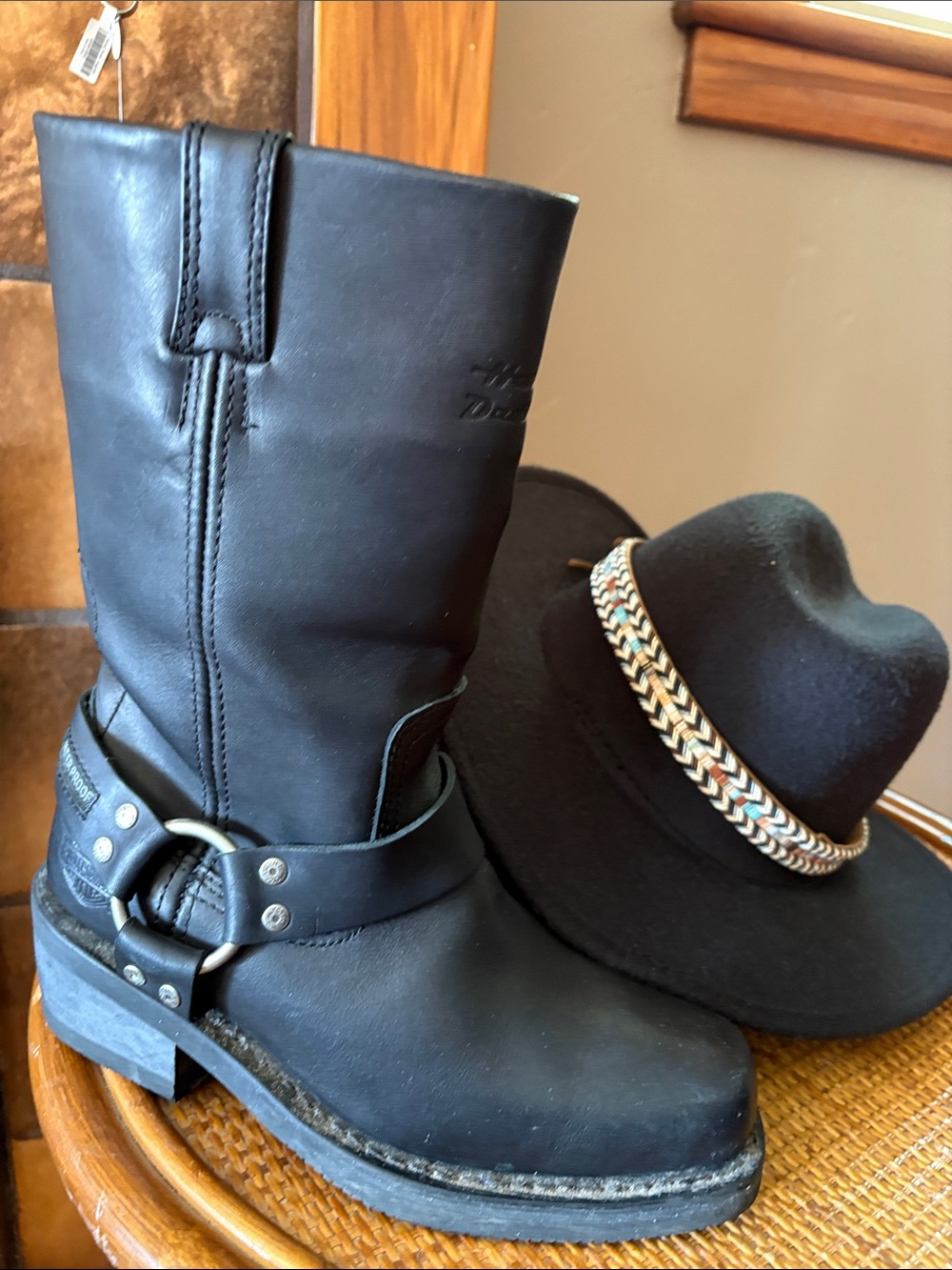 Harley Davidson, leather waterproof boots